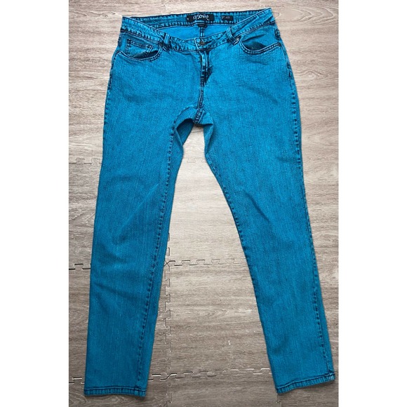 Lip Service Jeans Lip Service Acid Washed Womens Turquoise Blue